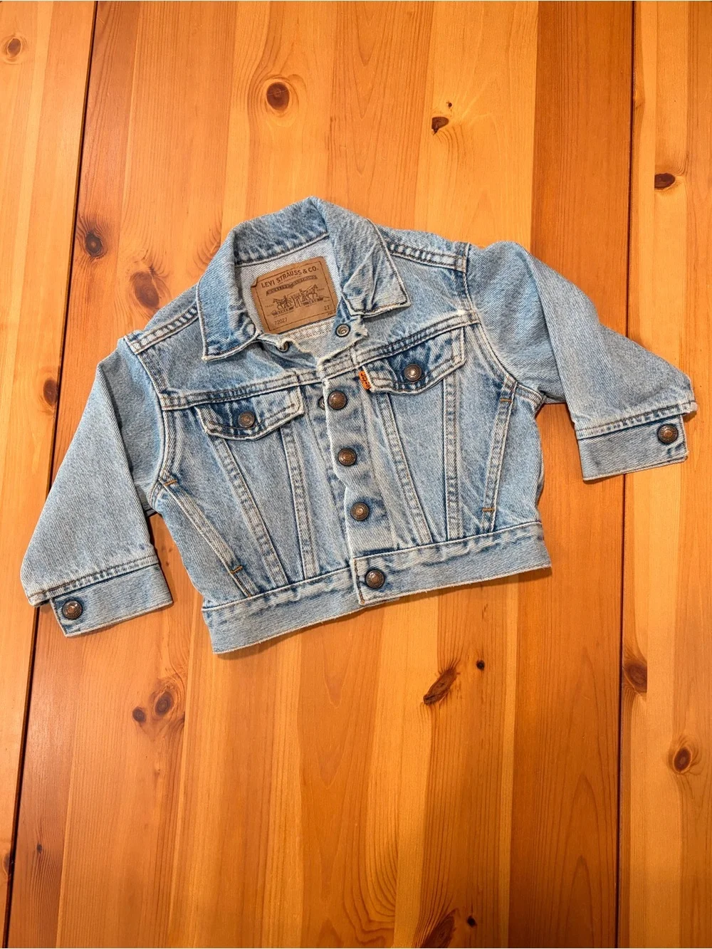 Vintage Levi's Orange Tag Kids Light Wash Denim Jacket in Blue